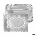 Miniatyrbilde 1 av 3: Snacksbrett Algon Sølv Rektangulær 25,5 x 35 x 2 cm Engangsbruk (48 enheter)