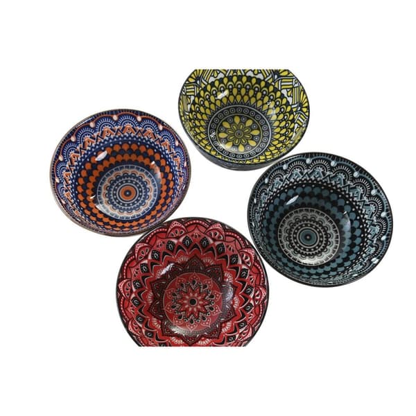 Sushisetti DKD Home Decor Monivärinen Bambu Kivitavara Mandala Itämainen 34 x 34 x 6,5 cm (12 Kappaletta)