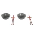 Pikkukuva 1 / 4: Sushisetti DKD Home Decor 30 x 21 x 7 cm Musta Kivitavara Itämainen (6 Kappaletta)