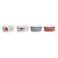 Pikkukuva 3 / 3: Alkuruokasetti DKD Home Decor 19,7 x 19,7 x 1 cm Luonnollinen Punainen Sininen Valkoinen Kivitavara Välimeren Talot