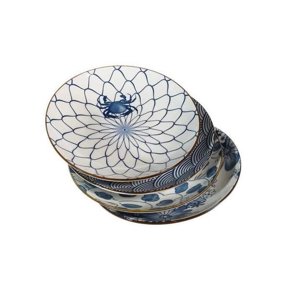 4 asiatiska tallrikar - traditionell japansk design