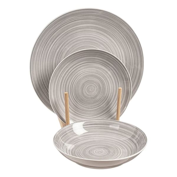 Kinesisk porcelæn Caison Sakura Brun Grå Porcelæn 12 Dele