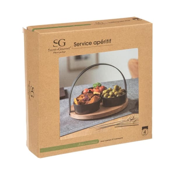 Tilltuggsset Secret de Gourmet Svart Stengods 4 Delar (Ø 21 cm)
