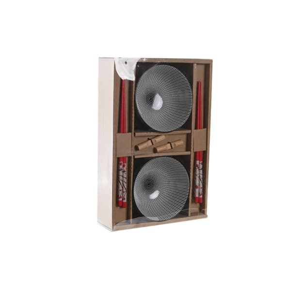 Sushiset DKD Home Decor 30 x 21 x 7 cm Svart Stengods Orientalisk (6 Delar)