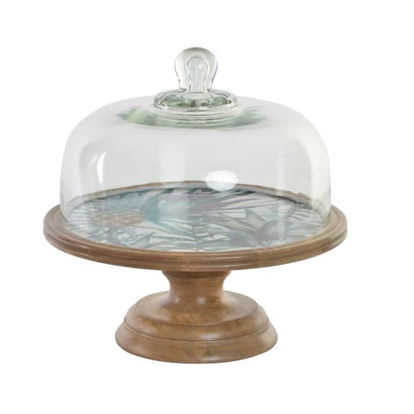 Välipalatarjotin DKD Home Decor Monivärinen Luonnollinen Kristalli Mangopuu Moderni 30 x 30 x 33 cm