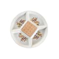 Pikkukuva 3 / 3: Alkuruokasetti DKD Home Decor 23,5 x 23,5 x 7 cm Luonnollinen Punainen Monivärinen Kivitavara Cottage Talot