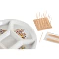 Pikkukuva 2 / 3: Alkuruokasetti DKD Home Decor 23,5 x 23,5 x 7 cm Luonnollinen Punainen Monivärinen Kivitavara Cottage Talot