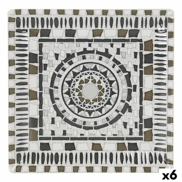 Platt skål La Mediterránea Barroc Porslin 24 x 24 x 2 cm (6 antal) (24 x 24 x 2 cm)