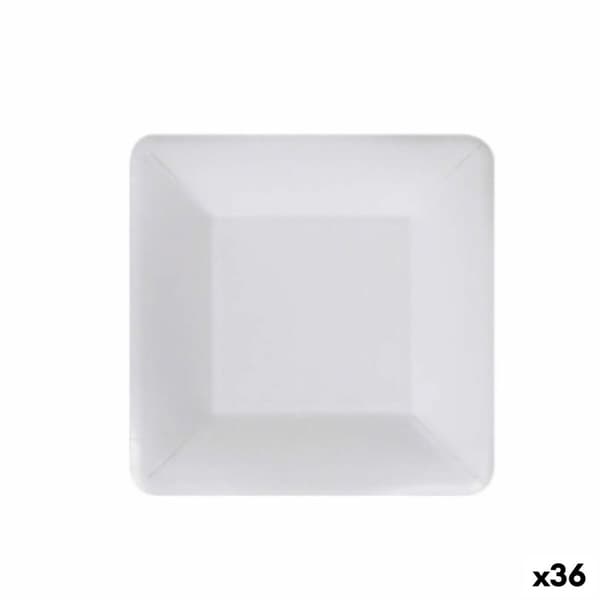 Tallriksset Algon Engångsanvändning Vit Papp 18 cm (36 antal)