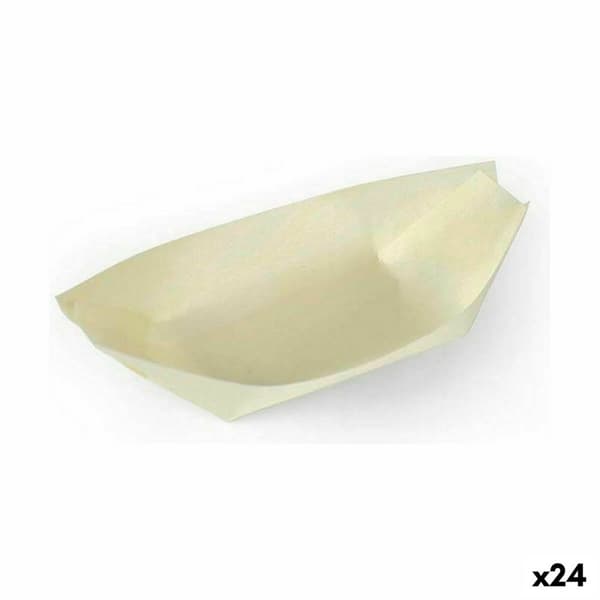 Skålset Algon Engångsanvändning Trä 10 Delar 12,5 cm (24 antal)
