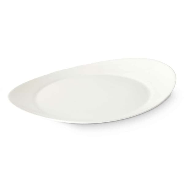 Platt skål Vivalto LYBP-120 Vit Opalinglas 30,5 x 3 x 26 cm (18 antal)
