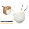 Miniatyrbild 3 av 3: Skål Kinvara B10067A Vit Bambu 24 x 10,7 x 13,3 cm Pinnar asiatico/oriental (12 antal)