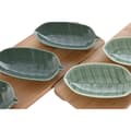 Miniatyrbild 2 av 3: Tilltuggsset Home ESPRIT Grön Mörkgrön Bambu Porslin Tropiskt 4 Delar 28,4 x 10,5 x 3 cm (2 antal)