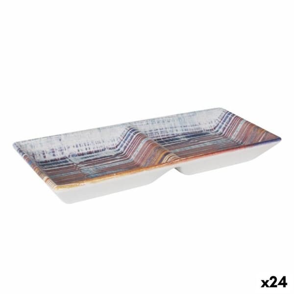 Välipalatarjotin La Mediterránea Boreal 2 Osiot 25 x 11 x 3 cm (24 osaa)