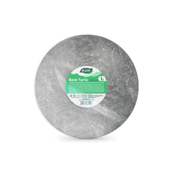Kakfat Algon Silvrig 30 x 30 x 1,5 cm Rund (18 antal)
