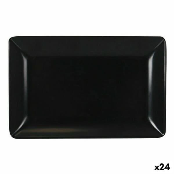 Snacksbricka La Mediterránea Melamin Antracitgrå 20 x 13 x 2 cm (24 antal)