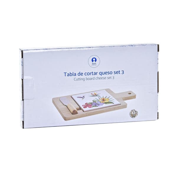 Ostebræt DKD Home Decor Bambus Aluminium Stentøj 21,5 x 11,8 x 1,5 cm (3 Dele)
