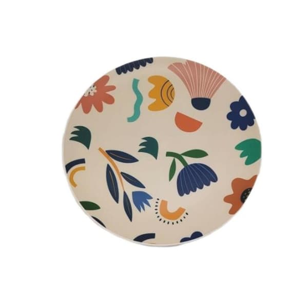 Platt skål Versa Sunflower Polyetylen RPET Ø 25 cm