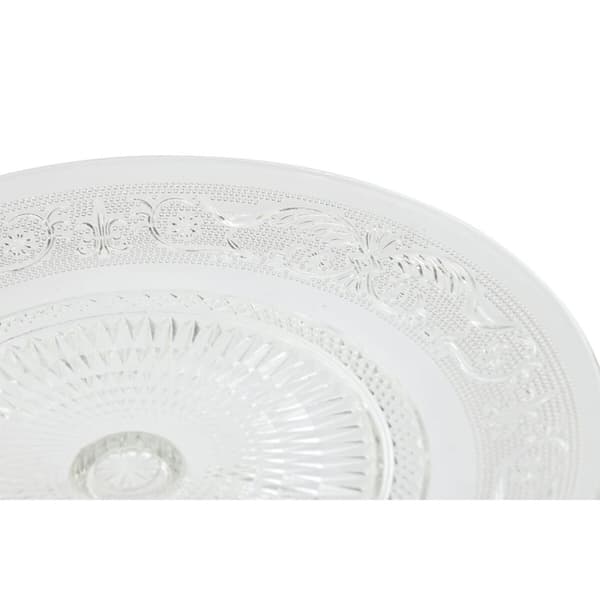 Välipalatarjotin Home ESPRIT Läpinäkyvä Kristalli 23 x 23 x 8 cm