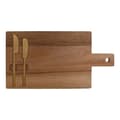 Pikkukuva 2 / 5: Juustotarjotin Home ESPRIT Ruostumaton teräs Akaasia 38 x 20 x 1,5 cm (3 Kappaletta)