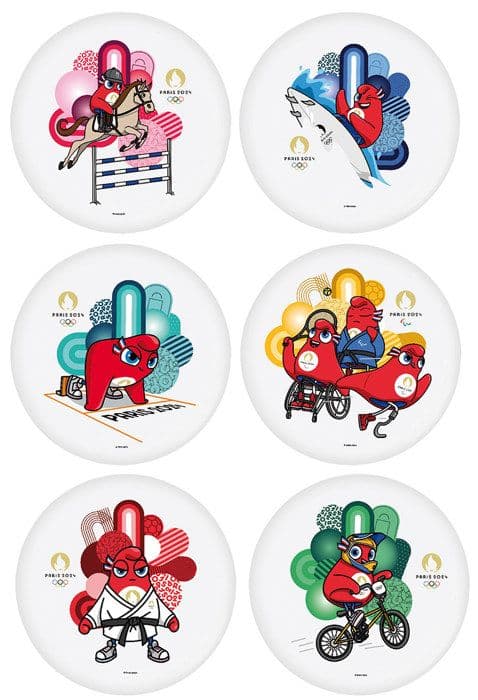 PARIS 2024 OS-SPEL - 6 picknicktallrikar 20 cm