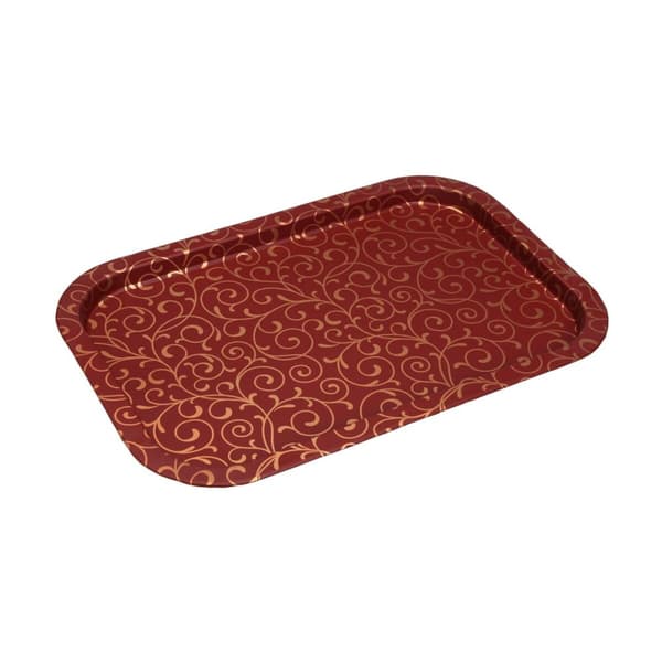 Bricka Versa Serpentine Röd Metall 32 x 1,5 x 34 cm