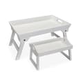 Miniatyrbilde 1 av 4: Sett med brett Versa Hvit Tre MDF 32 x 24 x 48 cm
