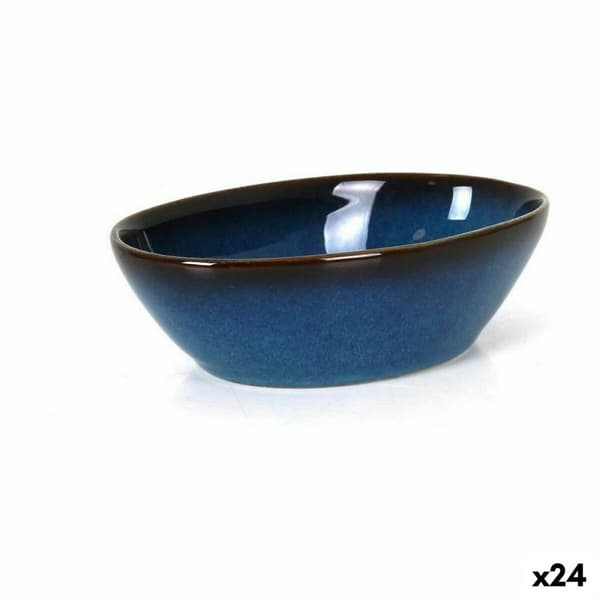 Snackskål La Mediterránea Pica-pica Blå Oval 14,2 x 8,5 x 4,2 cm (24 enheder)
