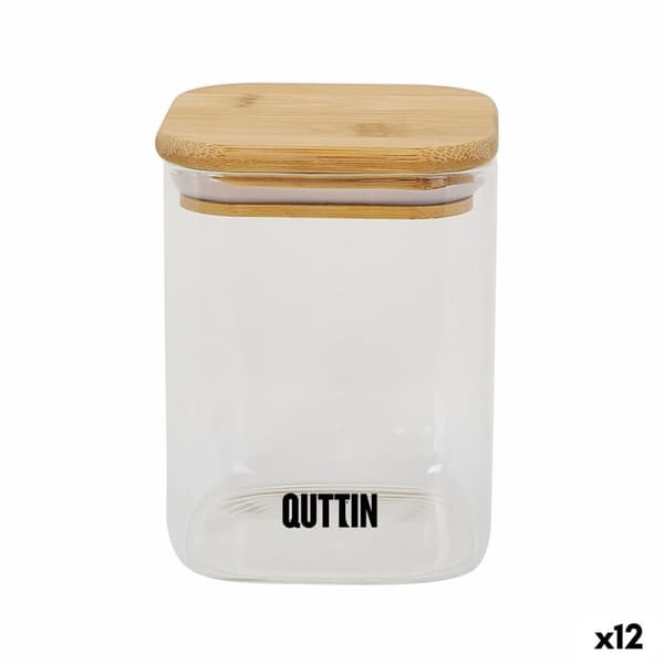 Ruoan säilytysrasia Quttin Bambu Borosilikaattilasi 480 ml (12 osaa)