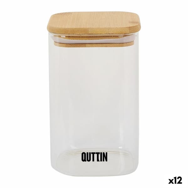 Ruoan säilytysrasia Quttin Bambu Borosilikaattilasi 720 ml (12 osaa)