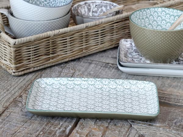 Tallrik Arés avlång Verte Chic Antique