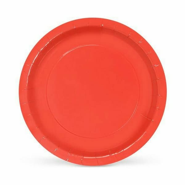 Tallriksset Algon Engångsanvändning Papp Röd 10 Delar 20 x 20 x 1,5 cm (36 antal)