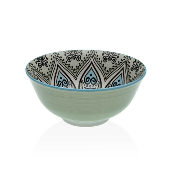 Snacksskål Versa Grön Keramik Porslin 15,5 x 7 x 15,5 cm