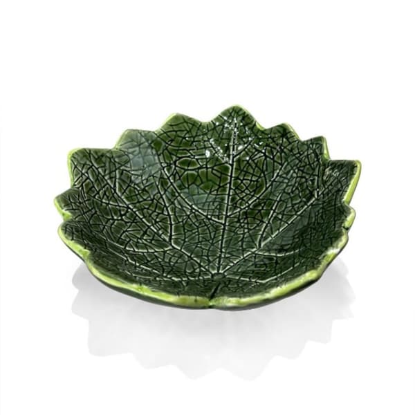 Snacksskål Versa Keramik Dolomite Blad 13,5 x 4,5 x 13,5 cm