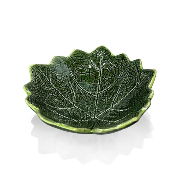 Snacksskål Versa Keramik Dolomite Blad 13,5 x 4,5 x 13,5 cm