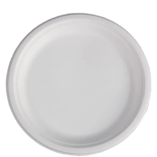 UDL Round Bagasse Plain Dinner Plate (Pack of 50)