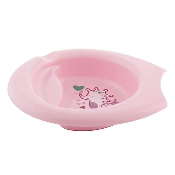 Chicco måltidsset (Håll varm tallrik + dekorerad djup tallrik + träningskopp + vinklad sked) - Rosa - 6M+ - 00016