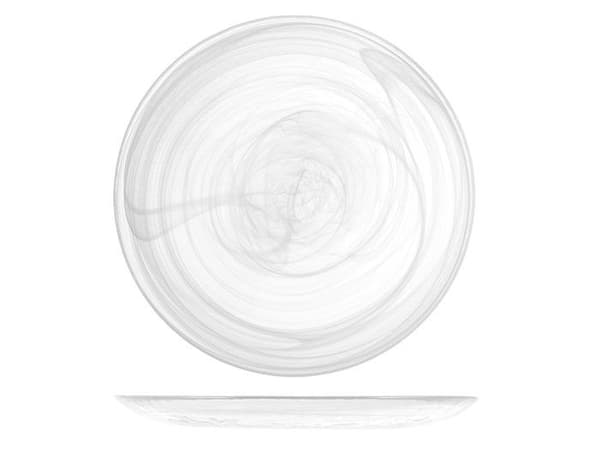 Tallrik H-h - 4501 - set 6 piatti piani alabastro i glas bianco cm27.5