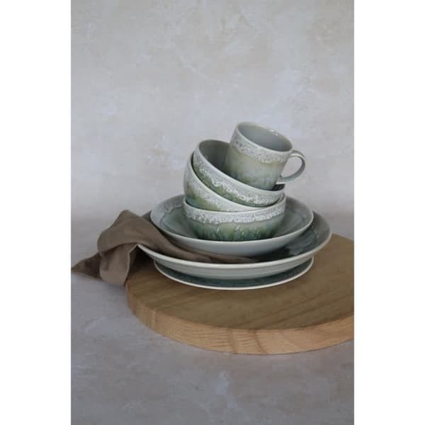 Desser tallrikar - NOVASTYL - Jade - Porslin - Set om 6 - Grön