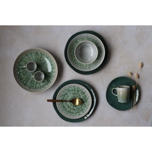 Desser tallrikar - NOVASTYL - Jade - Porslin - Set om 6 - Grön