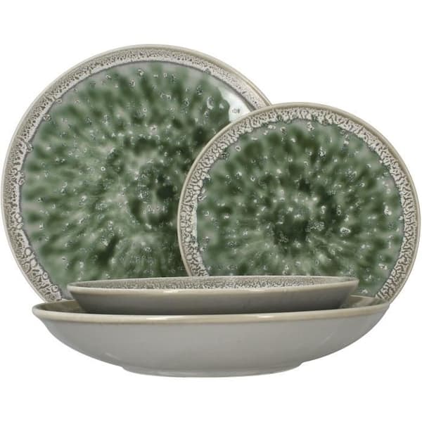 Desser tallrikar - NOVASTYL - Jade - Porslin - Set om 6 - Grön