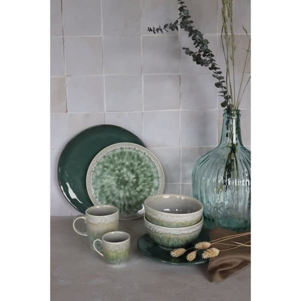 Desser tallrikar - NOVASTYL - Jade - Porslin - Set om 6 - Grön