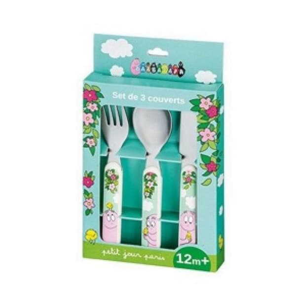Set av 3 Barbapapa-bestick