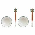 Miniatyrbild 1 av 3: Sushiset DKD Home Decor 25 x 25 x 6,5 cm Porslin Trä Vit Grön Orientalisk (6 Delar) (25 x 25 x 6,5 cm) (6 pcs)