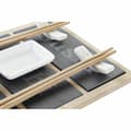 Miniatyrbild 4 av 4: Sushiset DKD Home Decor Bambu Skiffer Svart Naturell Orientalisk 25 x 19 x 3 cm