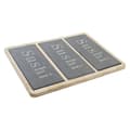 Miniatyrbild 2 av 4: Sushiset DKD Home Decor Bambu Skiffer Svart Naturell Orientalisk 25 x 19 x 3 cm