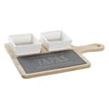 Miniatyrbild 1 av 3: Tilltuggsset DKD Home Decor Tapas Bambu Stengods Skiffer 3 Delar 31 x 20 x 5 cm