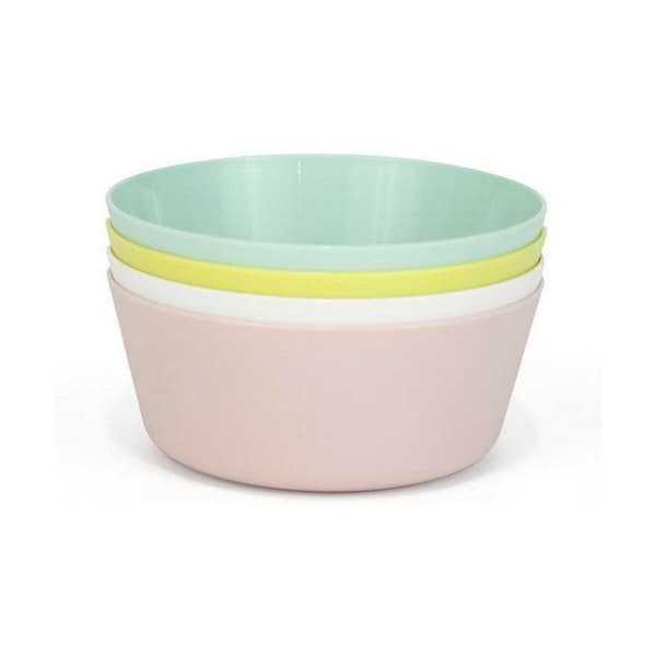Skålset Dem Multicolour 4 Delar Plast 12 x 12 x 5 cm (4 Delar) (24 antal)