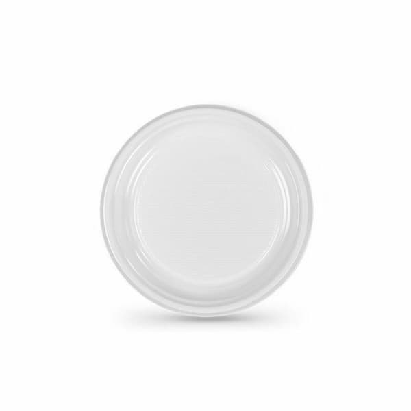 Set med återanvändbara tallrikar Algon Vit Plast 17 x 17 x 1,5 cm (10 antal)