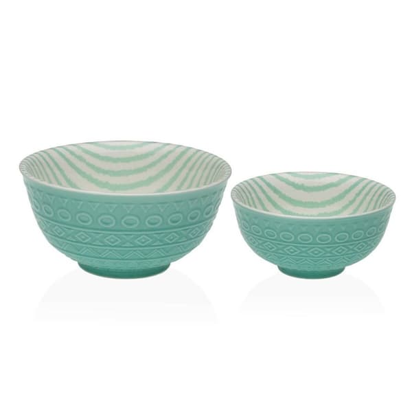 Snacksskål Versa Turkos Keramik Porslin 12,3 x 5,8 x 12,3 cm